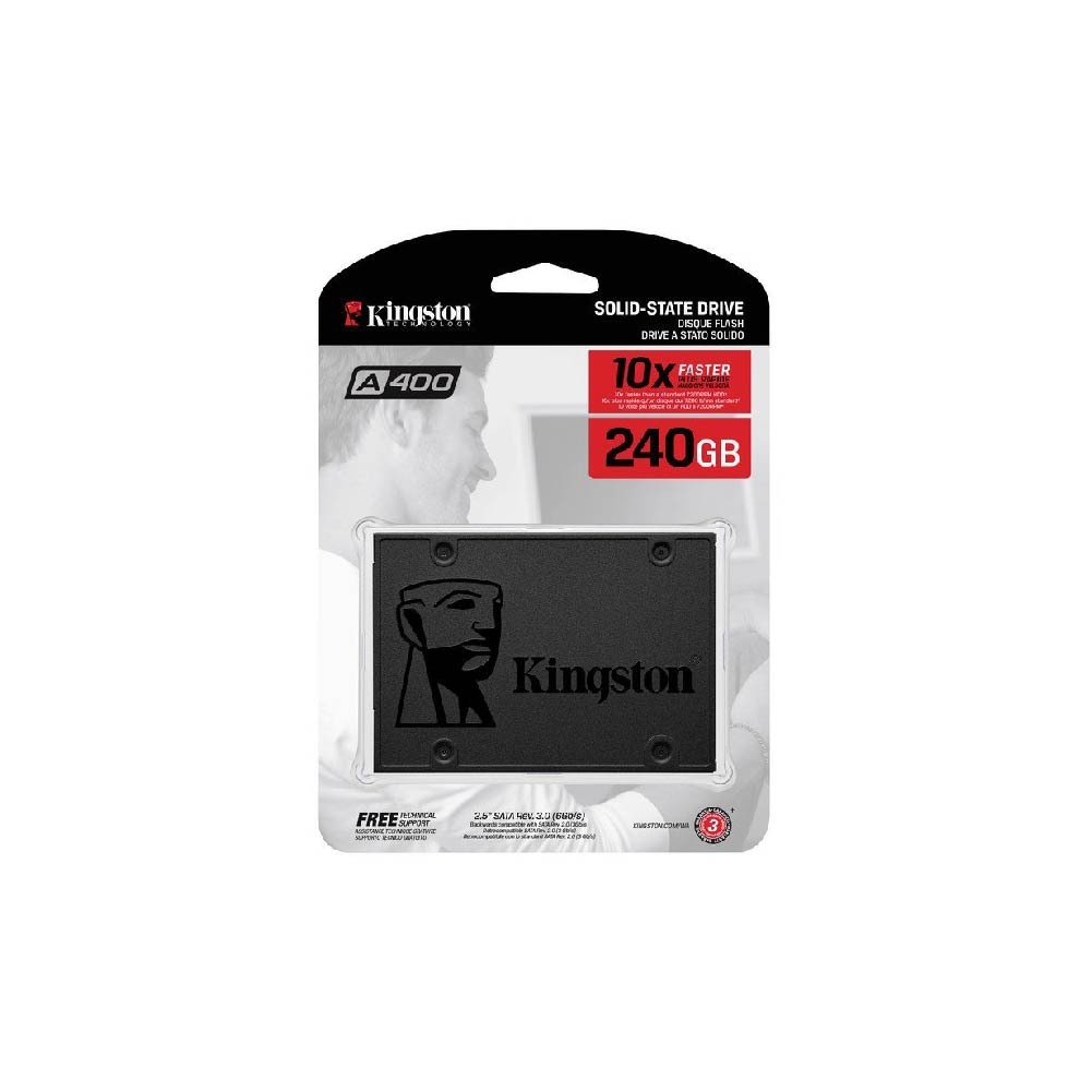 DISCO SSD KINGSTON 2 5 SATA A400 240GB TLC NAND STANDALONE DRIVE READ 500MB S AND WRITE 350MB S