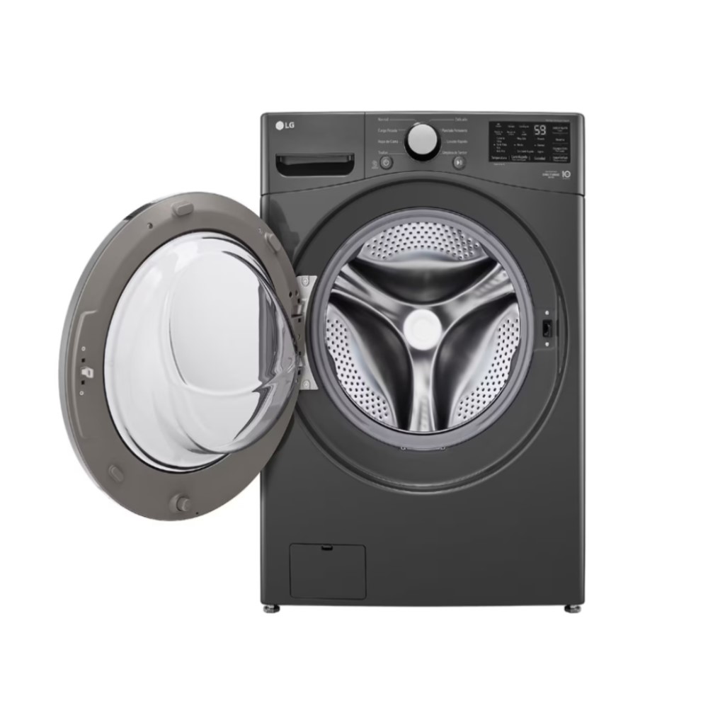 LAVADORA LG  WM25MV2S6W CARGA FRONTAL 25KG INVENTER DIRECT DRIVE DISLAY TOUCH STEAM GRIS OSCURO