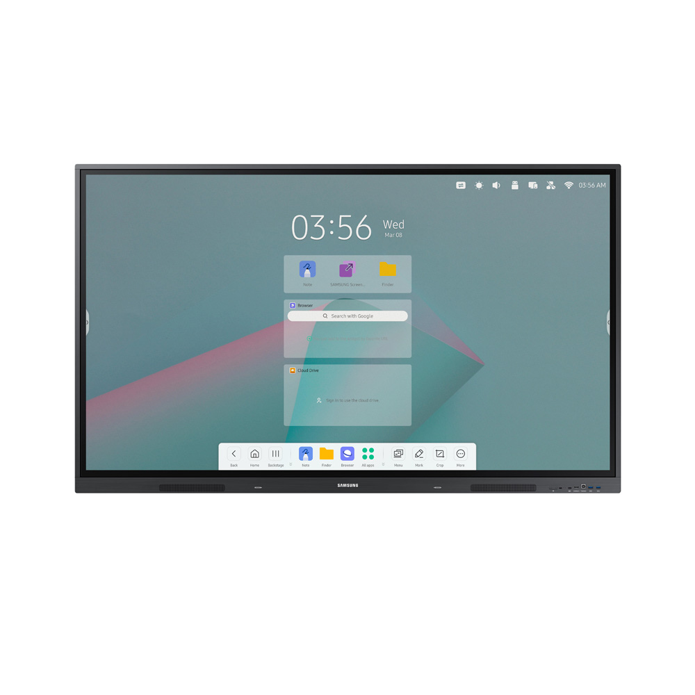 PANTALLA SAMSUNG LH65WACWLGCXZA INTERACTIVA ANDROID 11 65 PULG UHD 3840X2160 350 NIT MULTITOUCH 20