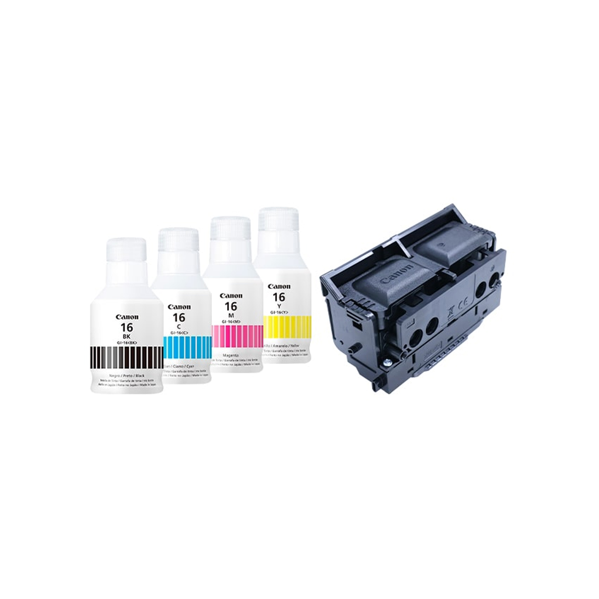 TINTA CANON KIT 4 COLORES GI16 MAS CABEZAL PH S 4659C005AA