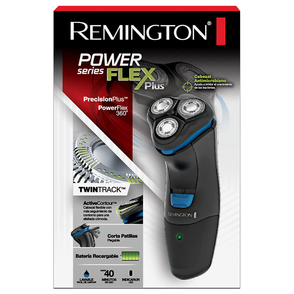 Afeitadora Recargable Remington Acero Inoxidable Cabeza Flexible 3 Cuchillas