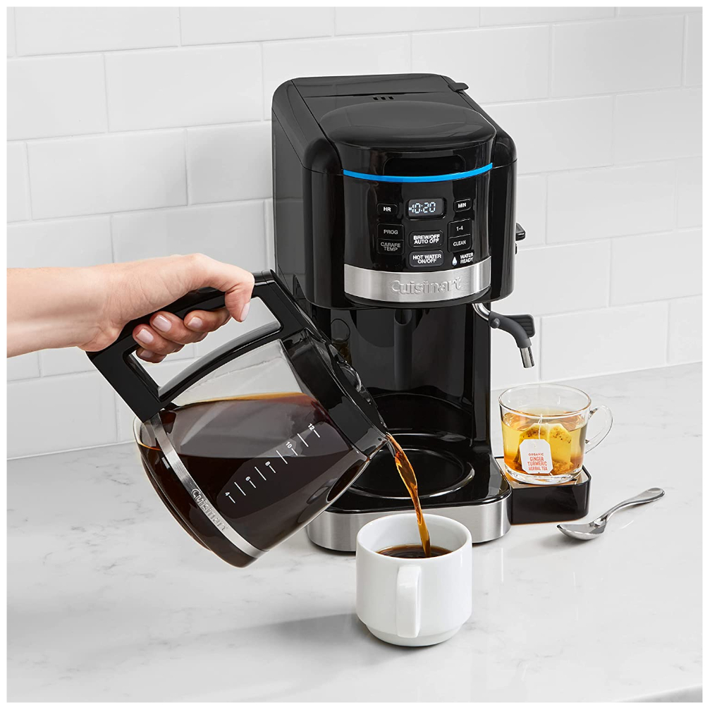 CAFETERA CUISINART PROGRAMABLE HASTA 24H ANTES SIST  AGUA CALIENTE JARRA 12TZ APAGADO AUTOMATICO CON FILTRO NEGRA