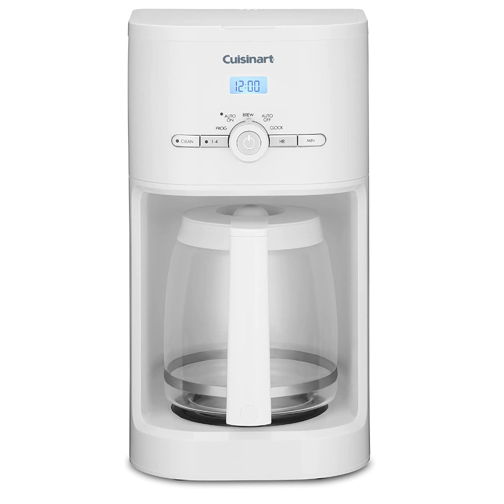 CAFETERA CUISINART PROGRAMABLE HASTA 24H ANTES JARRA 12TZ APAGADO AUTOMATICO CON FILTRO BLANCA