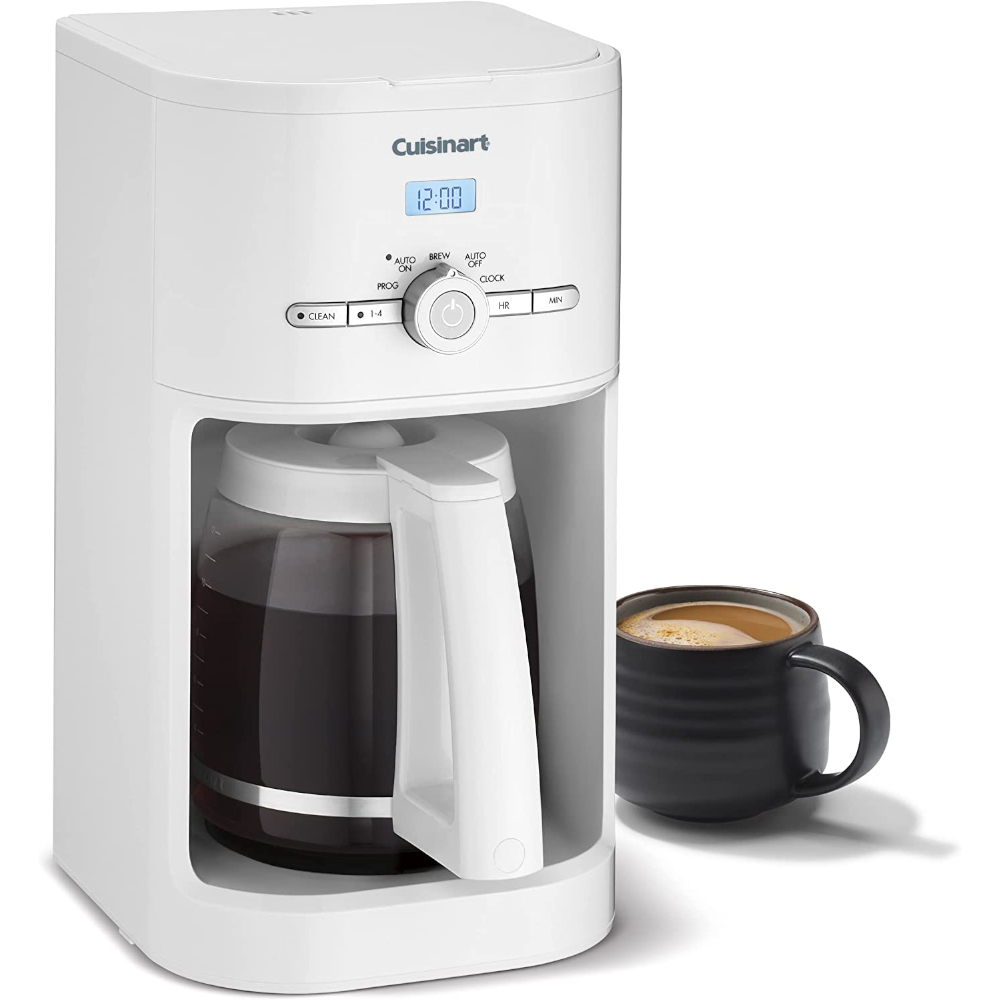 CAFETERA CUISINART PROGRAMABLE HASTA 24H ANTES JARRA 12TZ APAGADO AUTOMATICO CON FILTRO BLANCA