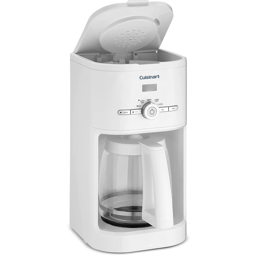 CAFETERA CUISINART PROGRAMABLE HASTA 24H ANTES JARRA 12TZ APAGADO AUTOMATICO CON FILTRO BLANCA