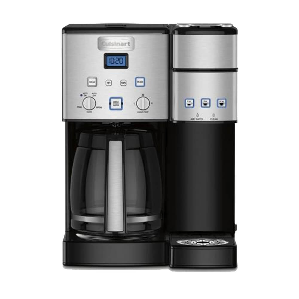 Cafetera Cuisinart Programable para 12 Tzas Jarra Vidrio y Serv  Individual 10 onz