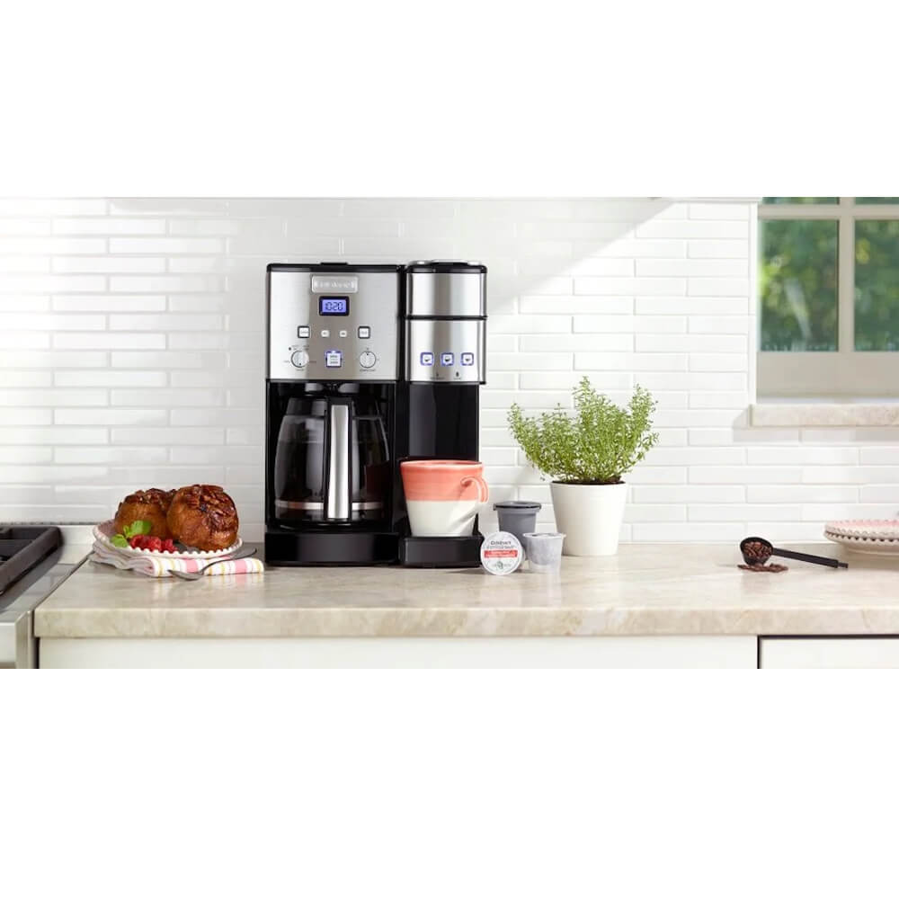 Cafetera Cuisinart Programable para 12 Tzas Jarra Vidrio y Serv  Individual 10 onz