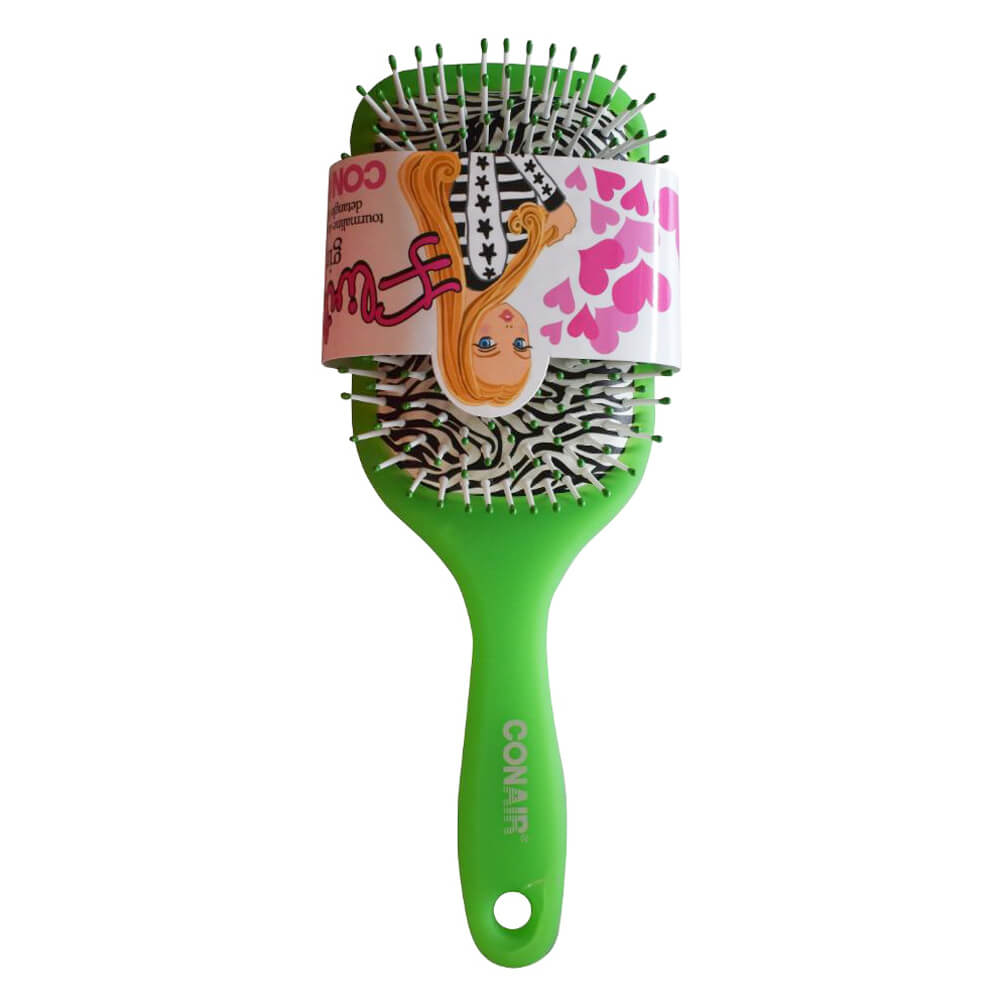 Cepillo De Cabello Conair Tipo Paleta Almohadilla Diseno Zebra