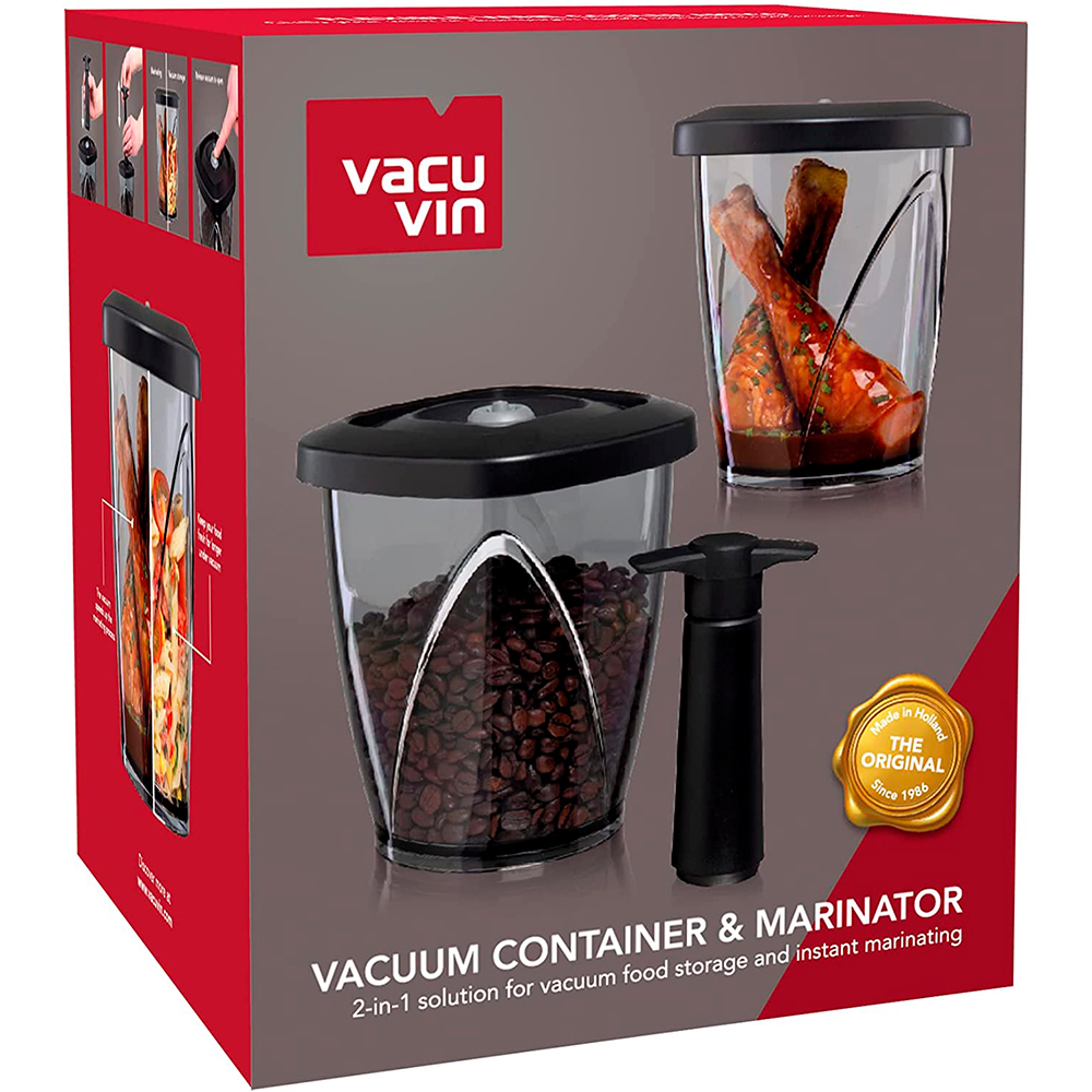 CONSERVADOR DE CAFE VACU VIN CON BOMBA AL VACIO COLOR NEGRO