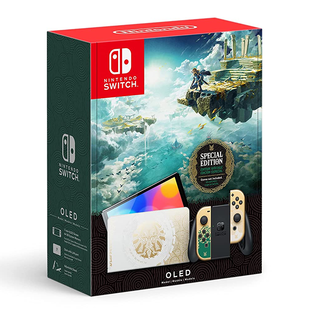 CONSOLA NINTENDO SWITCH OLED PANTALLA 7 PULG  PORTATIL 64GB ALMACENAMIENTO CON JOY 2PCS LEGEND OF ZELDA