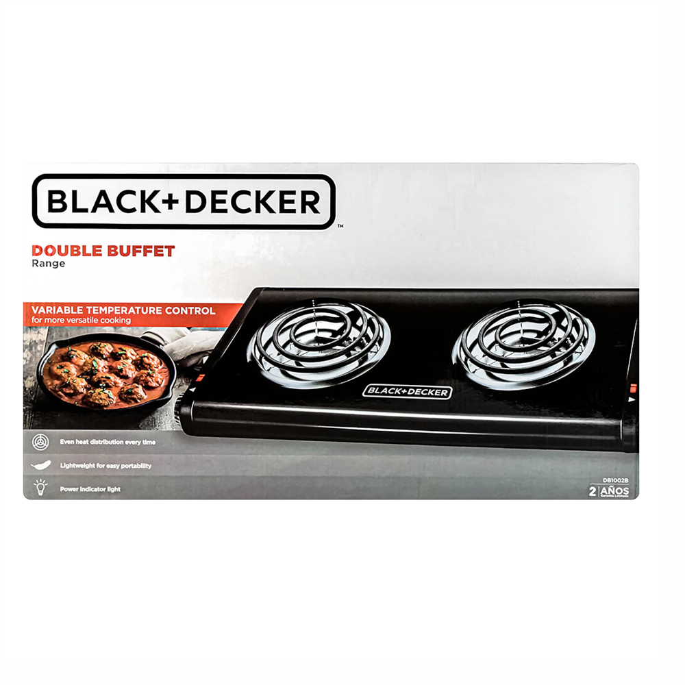 Hornilla Electrica Black Decker Dual 1500W Negro