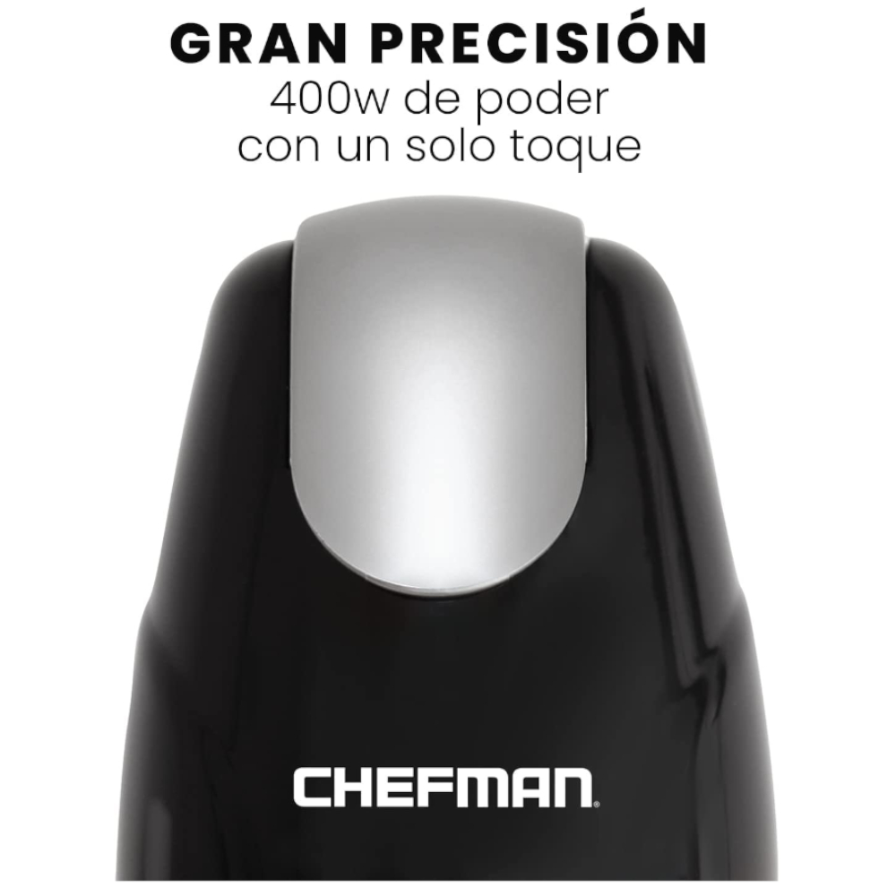 LICUADORA TODO EN 1 CHEFMAN 400W DOS VASOS CUCHILLAS CUADRUPLES CON TAPA NEGRO