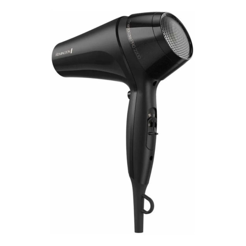 SECADOR DE CABELLO REMINGTON THERMCARE 1900W 2 VEL. 3 AJUSTES NEGRO