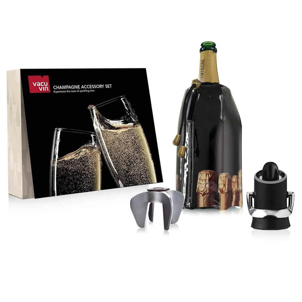 SET DE CHAMPAGNE ACCESSORY VACU VIN 3 PCS