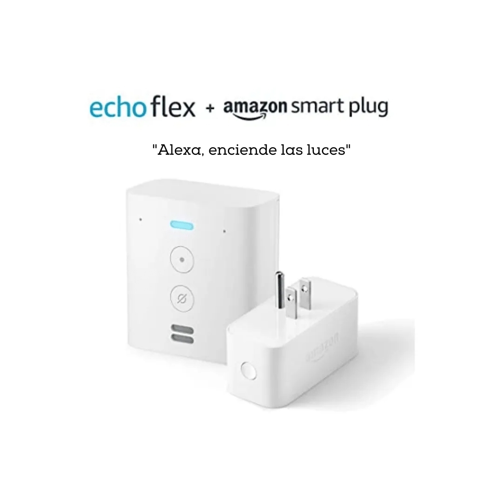 Amazon Echo Flex - Asistente de voz con Alexa- Smart Plug - Enchufe inteligente
