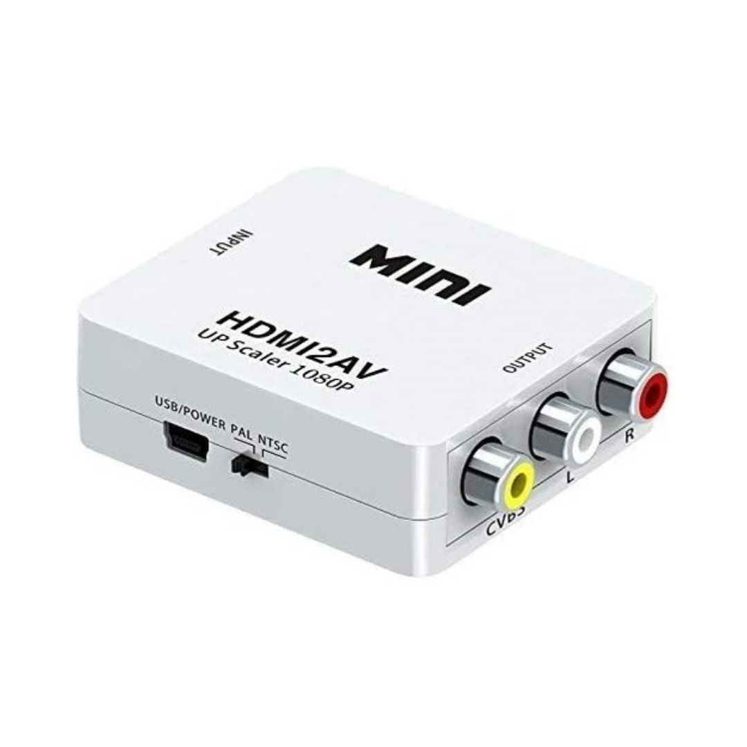 Convertidor de HDMI a RCA - HDMI a AV - Adaptador de convertidor de audio y video