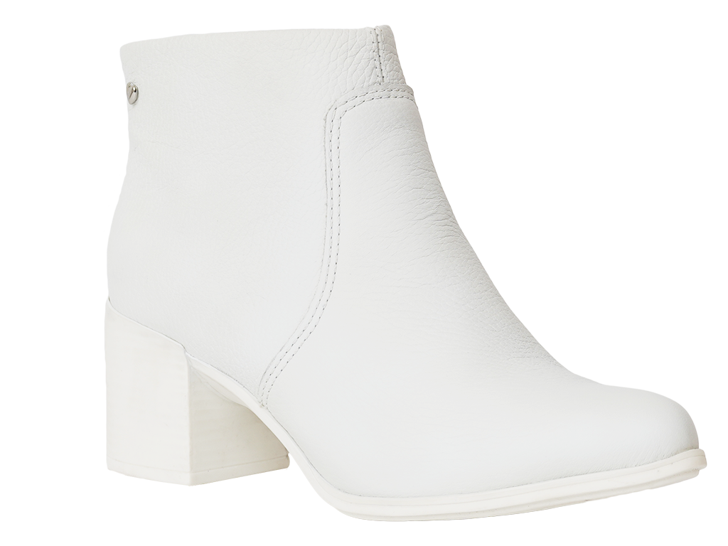 Botin De Cuero Blanco