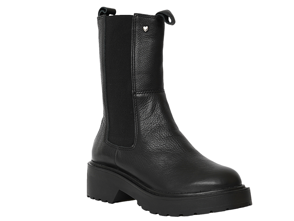 Botin de Cuero Negro