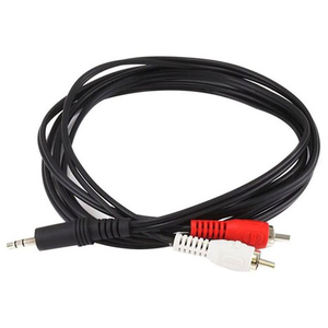 CABLE AUXILIAR DE AUDIO A 2 RCA 1 8M