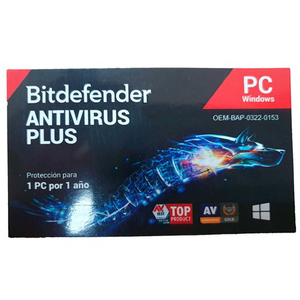 LICENCIA BITDEFENDER ANTIVIRUS PLUS 1 PC 12 MESES