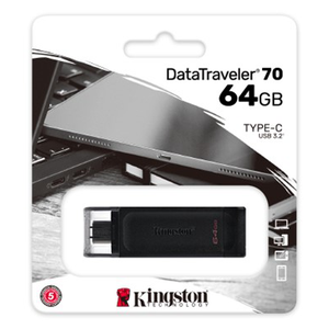 MEMORY FLASH KINGSTON DT 70 USB C 3 2 Gen 1 64GB