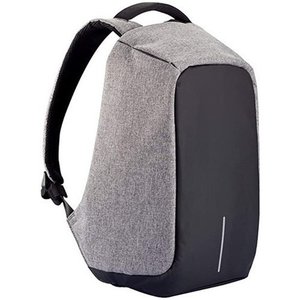 MOCHILA ANTIRROBO IMPERMEABLE USB GRIS NEGRA