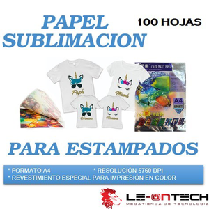 Resma Papel Sublimación A4 X 100 Hojas