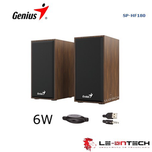 PARLANTES GENIUS WOODEN STEREO SP HF180 6W