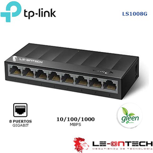 SWITCH TP LINK LS1008G 8 PUERTOS GIGABIT ETHERNET  CUBIERTA PLASTICA  PLUG AND PLAY