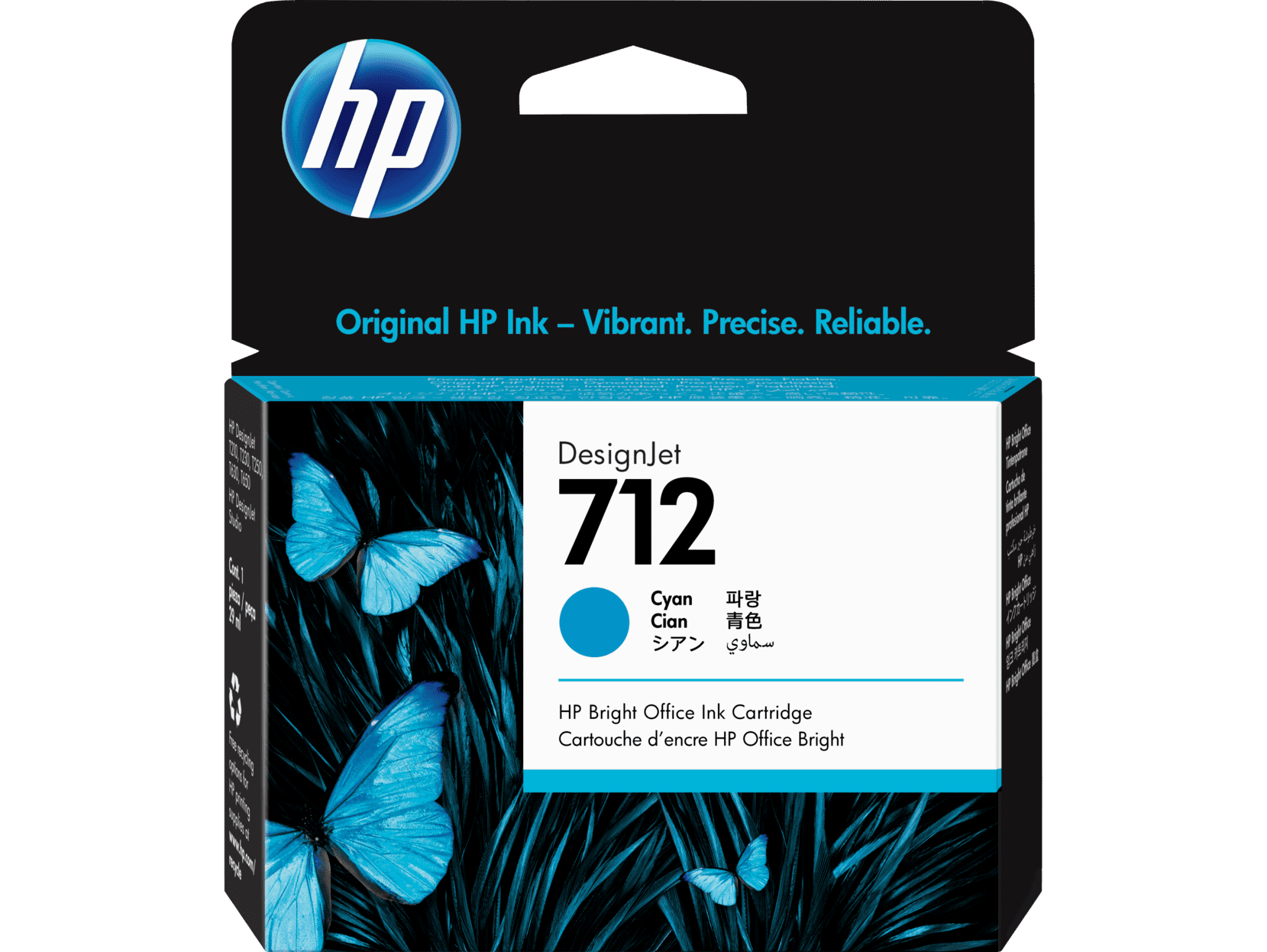 TINTA HPINC 712 CYAN DJ T210 T230 T250 T630 T650 29 ML 3ED67A