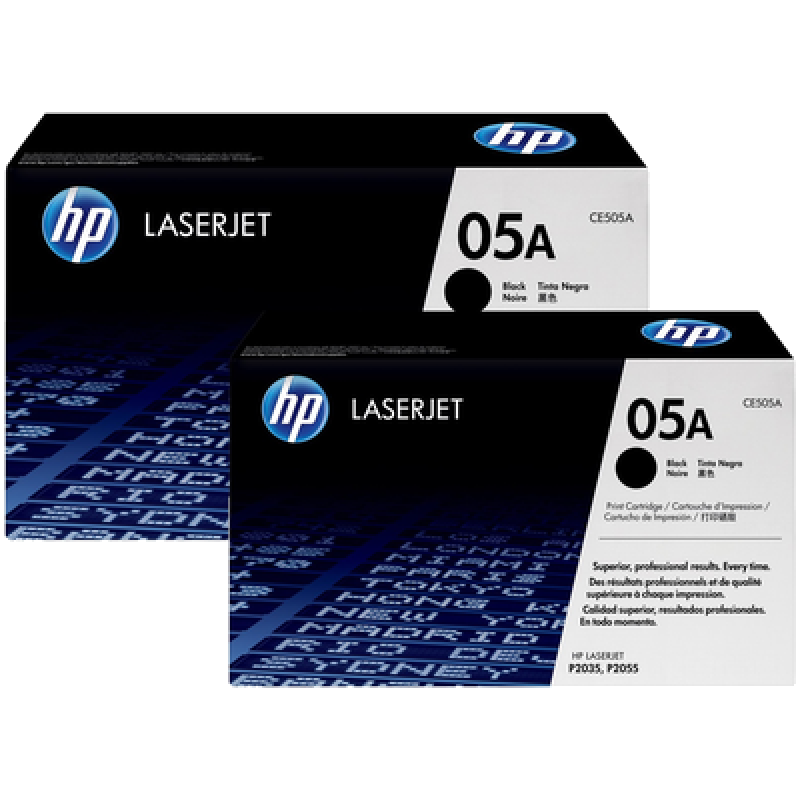 TONER HPINC 05AD DUAL NEGRO  LASERJET 2035 2055DNX 2300X2 PAG CE505D