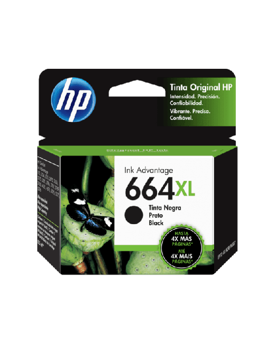 TINTA HPINC 664XL NEGRO 1115 2135 3635 3775 480 PAG F6V31AL