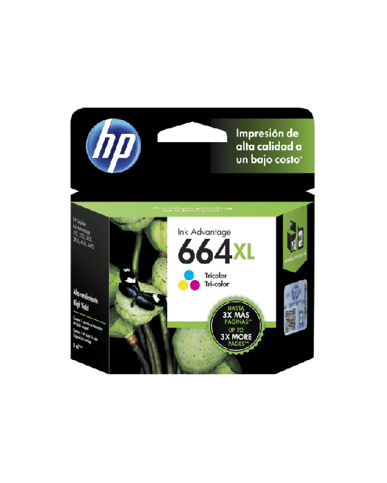 TINTA HPINC 664XL TRI COLOR 1115 2135 3635 3775 330 PAG F6V30AL