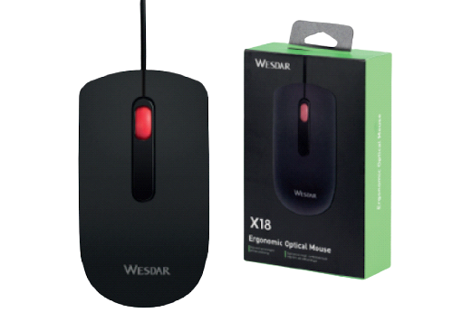 MOUSE WESDAR X18 USB NEGRO