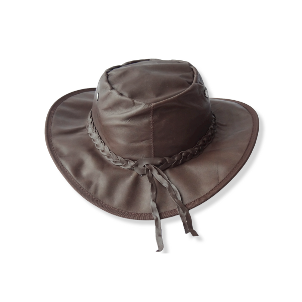 HAT LEATHER SAVANNA CHOCOLATE