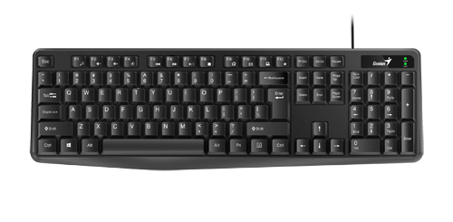 TECLADO GENIUS KB 117 NEGRO  USB  RESITENTE DERRAMES