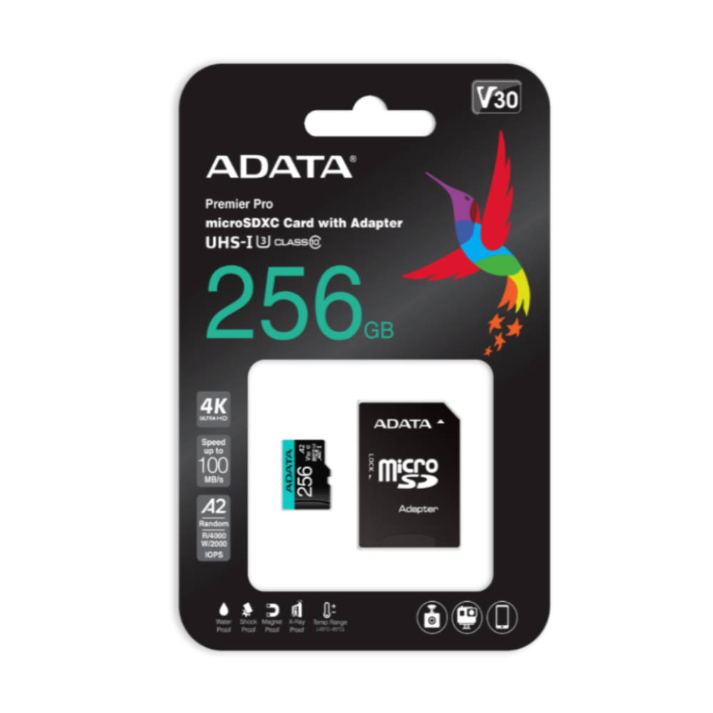 MICRO SD ADATA 256GB PREMIER PRO MICROSDXC SDHC UHS I U3 CLASS 10 V30S