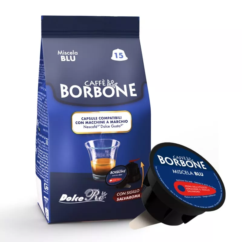 Blue Blend - Cápsula compatible con máquina de café Nescafé®* y Dolce Gusto®* - Borbone