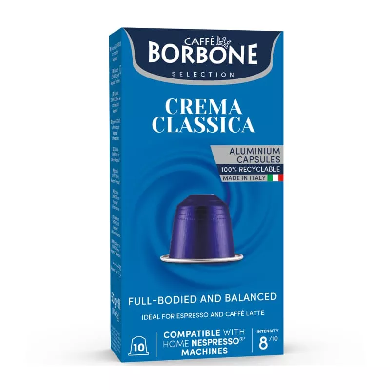 Crema Classica - Cápsula de aluminio compatible con máquina Nespresso®* - Borbone