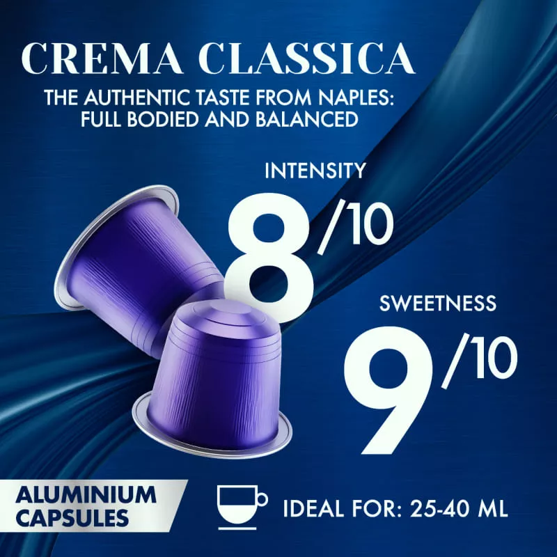 Crema Classica - Cápsula de aluminio compatible con máquina Nespresso®* - Borbone