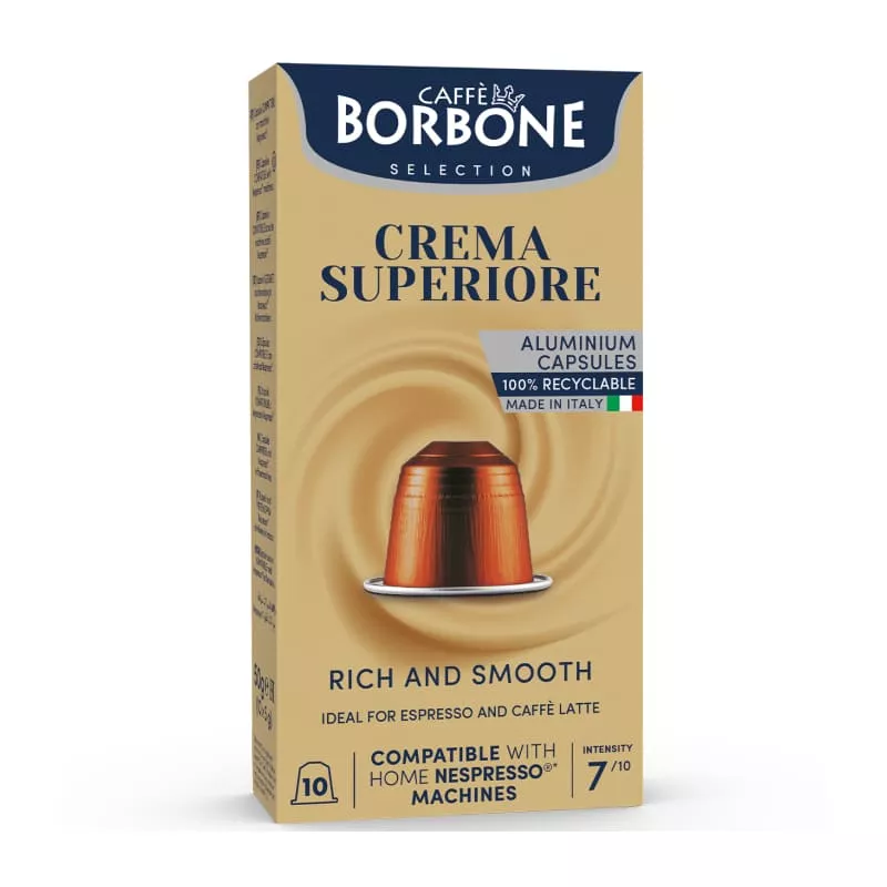 Crema Superiore - Cápsula de aluminio compatible con máquina Nespresso®* - Borbone