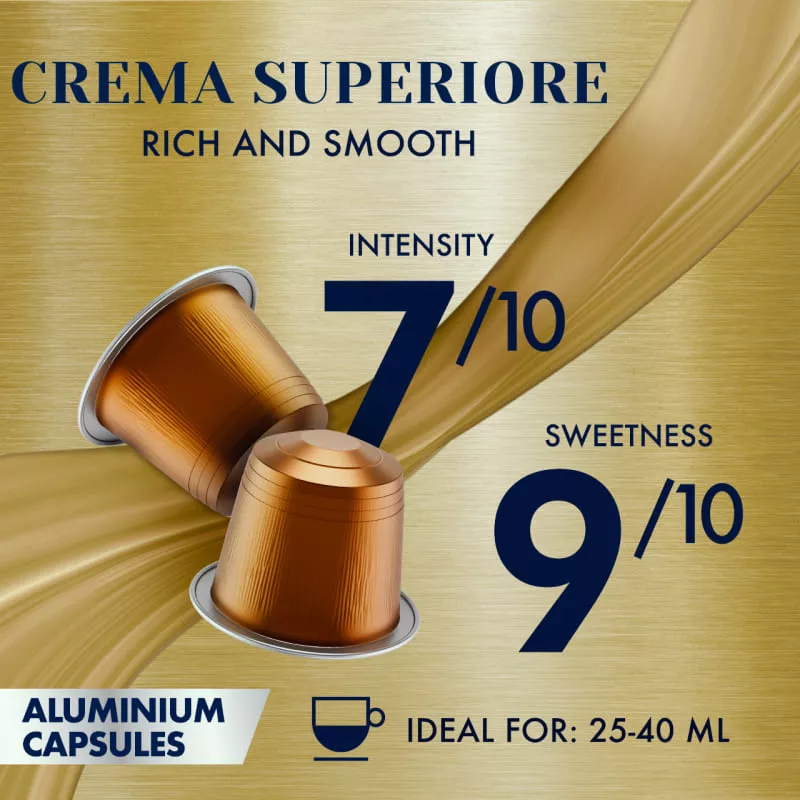 Crema Superiore - Cápsula de aluminio compatible con máquina Nespresso®* - Borbone