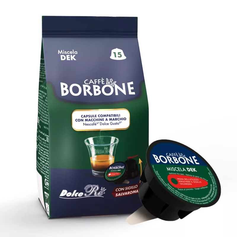 Dek Blend - Cápsula compatible con máquina de café Nescafé®* y Dolce Gusto®* - Borbone