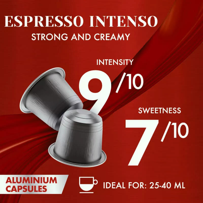 Espresso Intenso - Cápsula de aluminio compatible con máquina Nespresso®* - Borbone