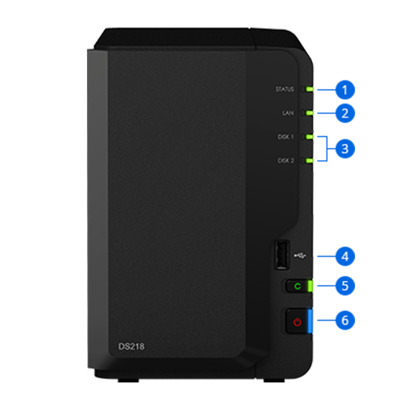 Diskstation Synology DS218+ 2GB 2 Bahías HDD