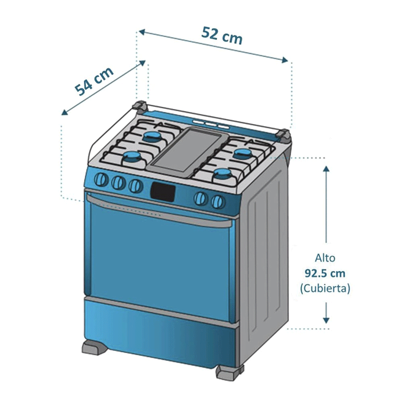 Cocina Mabe a Gas 4 Quemadores EM5120SX1