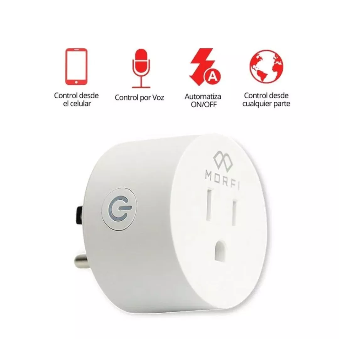 Morfi Plug - Enchufe Inteligente WiFi - Funciona con Alexa y Asistente de Google