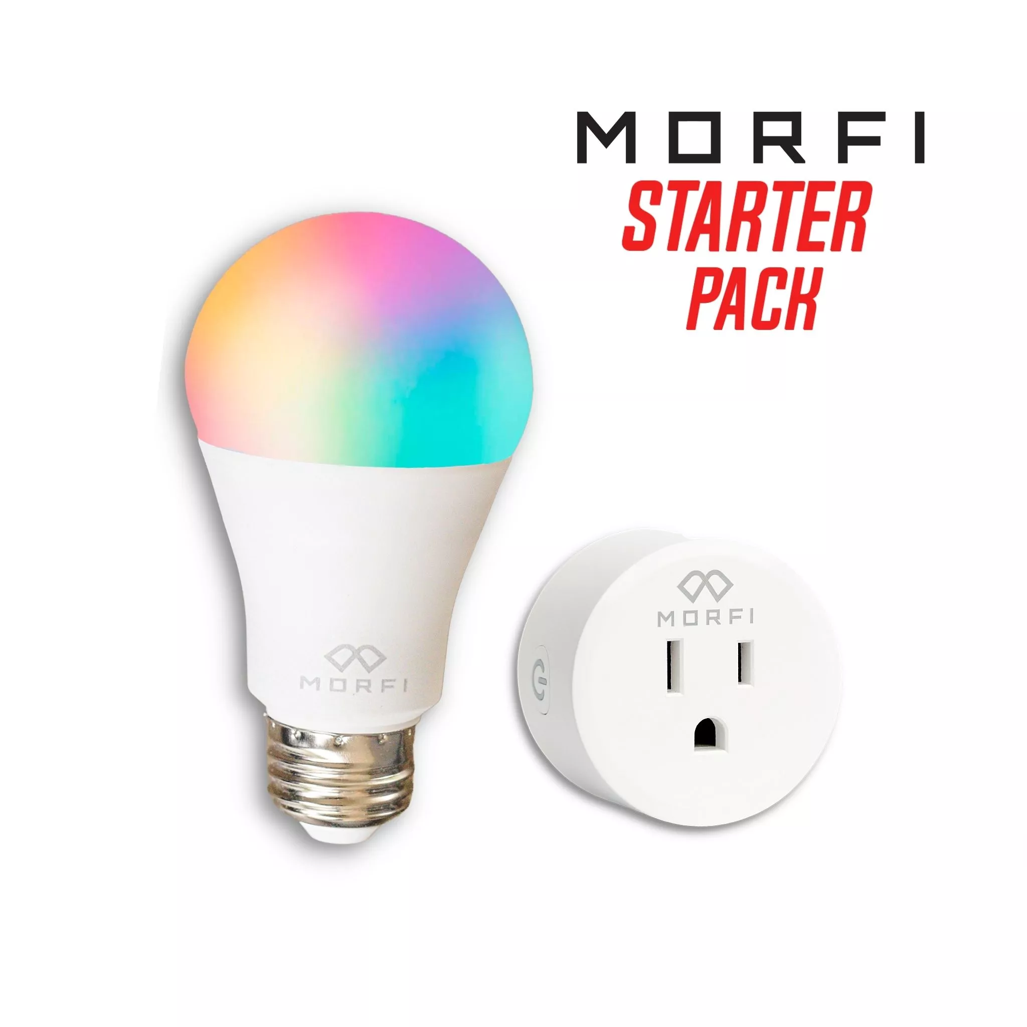 Morfi Starter Pack - Combo Foco + Plug inteligente - Compatible con Alexa y Asistente de Google