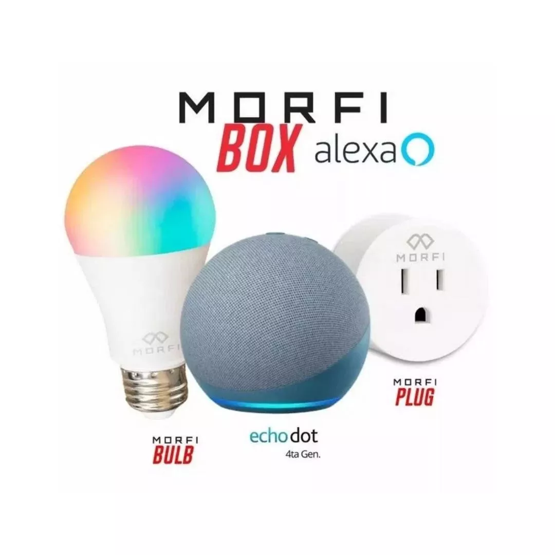 Morfi Alexa - Combo de Echo dot 4ta Gen, Morfi Bulb y Morfi Plug