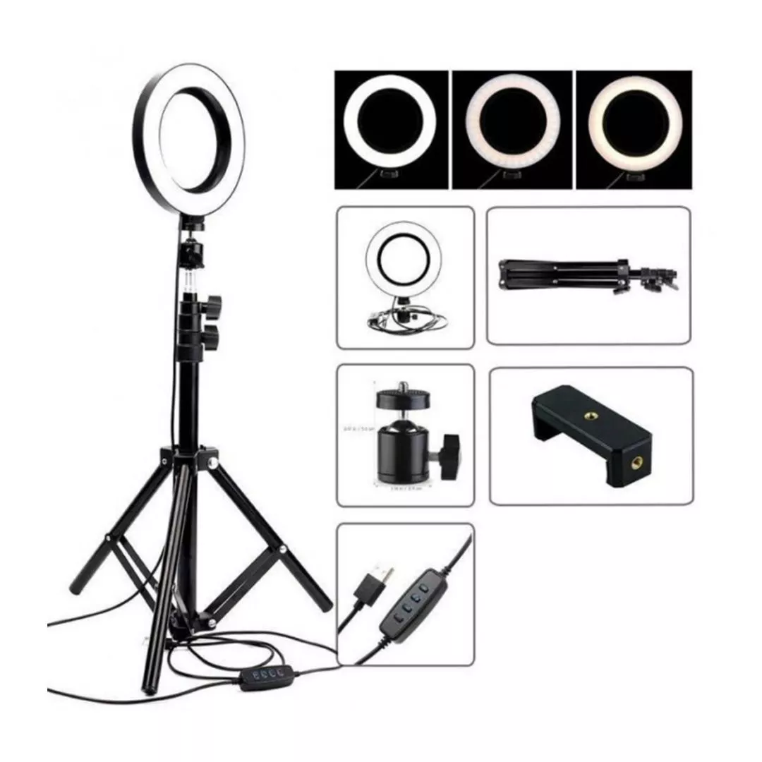 Havit Aro de Luz  HV-ST7012I - Trípode estable - 72 - 210 cm altura - 10" diámetro